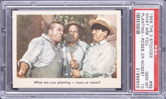 1959 Fleer "Three Stooges" #69 "What Are You… " – PSA GEM MT 10
